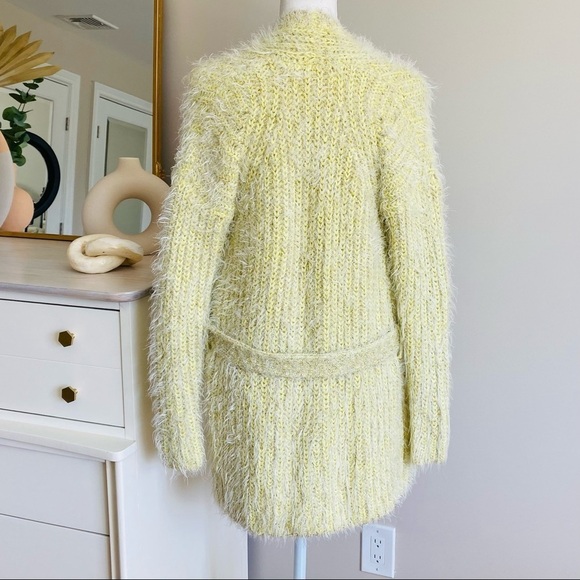 Anthropologie Larkin Shimmer Cardigan Chunky Knit Fuzzy Sweater , XS - Picture 8 of 13